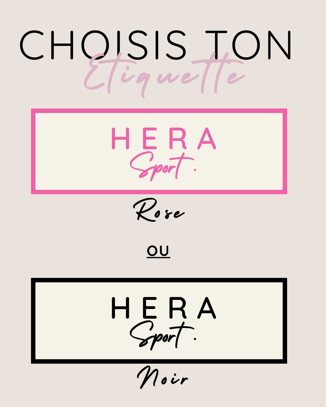 Un seul ensemble, deux étiquettes au choix