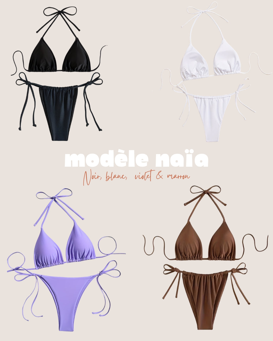 NAÏA — Bikini Triangle Personnalisé | Charm Edition
