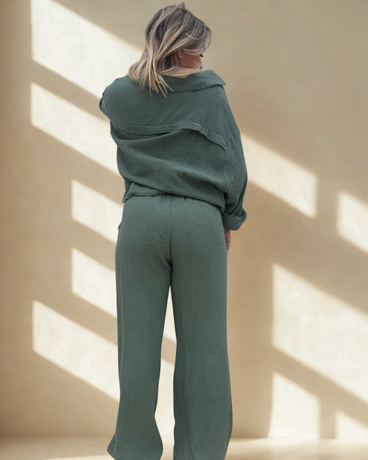 Pantalon Anubis Kaki – Confort & Élégance Décontractée