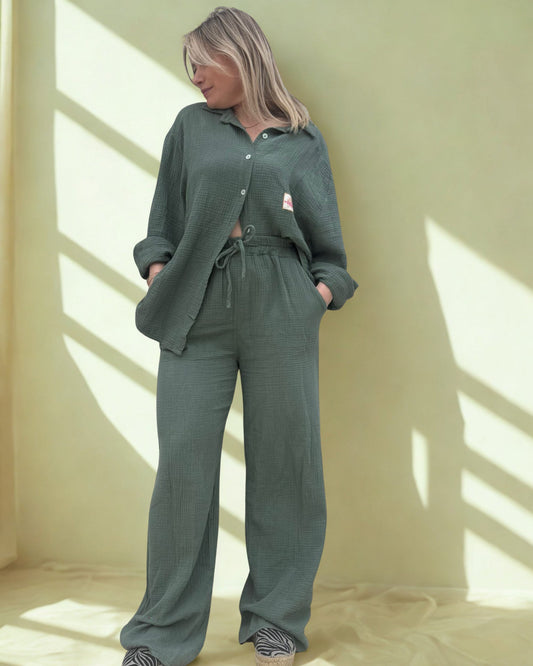 Chemise Anubis Kaki – Confort Naturel & Lifestyle