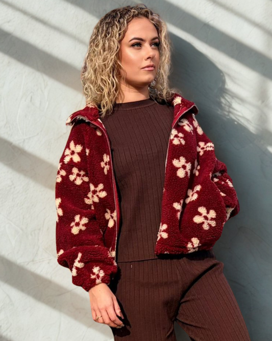 Veste Polaire Callie Bordeaux