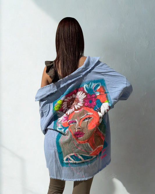 Chemise/Veste en Jean Hera  bleu – Style & Originalité